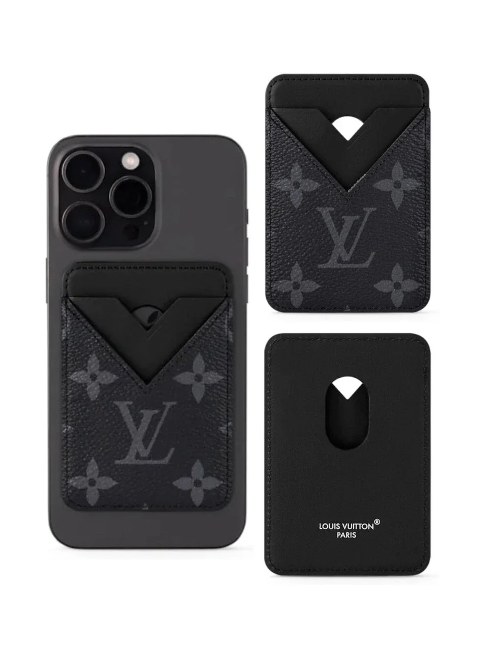 BRAND NEW! LOUIS VUITTON LV Magnetic Monogram ECLIPSE Card Holder MSRP $575.00